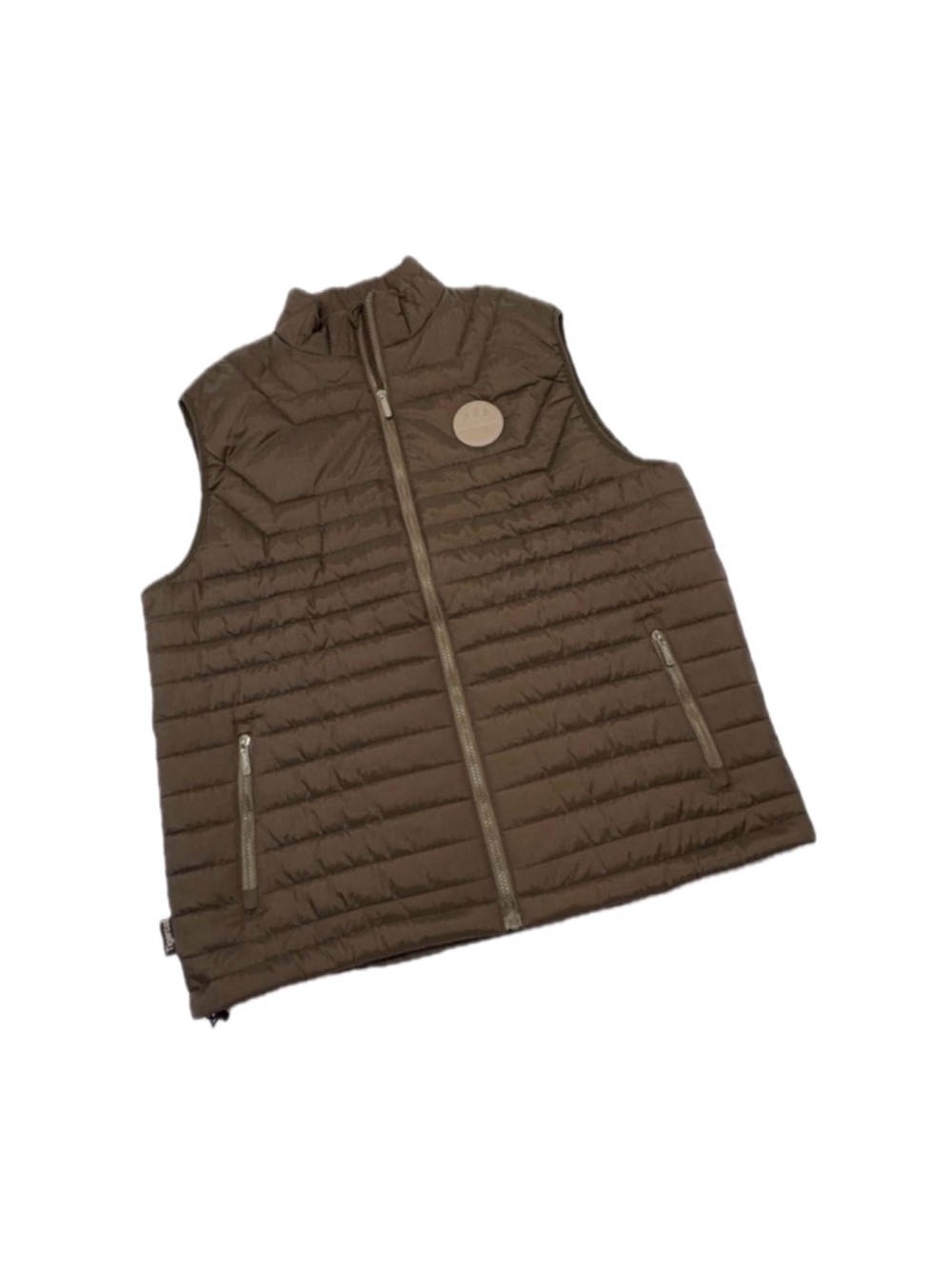 Tigercat Men's Quilted Brown Packable Puffer Vest Lightweight Size 2XL Gilet